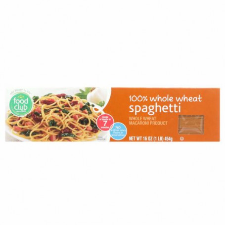 FDC PASTA SPAG WHOLE WHEAT