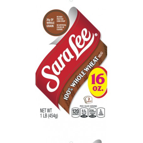 16OZ SARA LEE WHOLE WHEAT BREAD