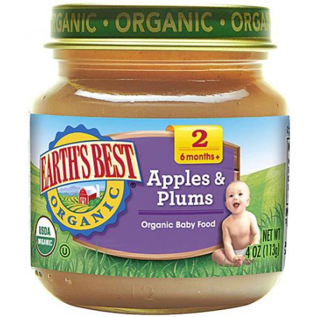 Organic Apple & Plums 4oz (12)