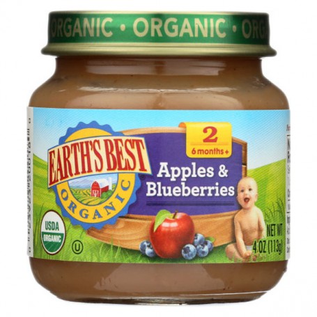 ORGANIC Apple & Blueberries 4oz (10)