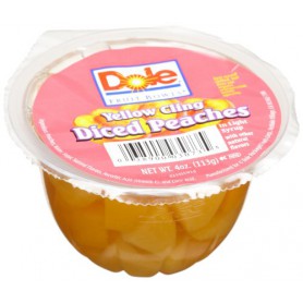 Dole Diced Peaches 4oz (36)